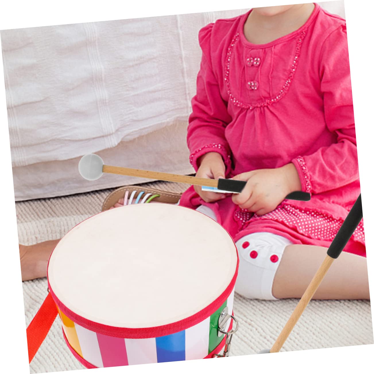 Toyvian 6paia Bacchette Per Strumenti Musicali Mallet Per Tongue Drum e Marimba Percussione Strumenti Orff Colori e Facili Da Usare e Resistenti