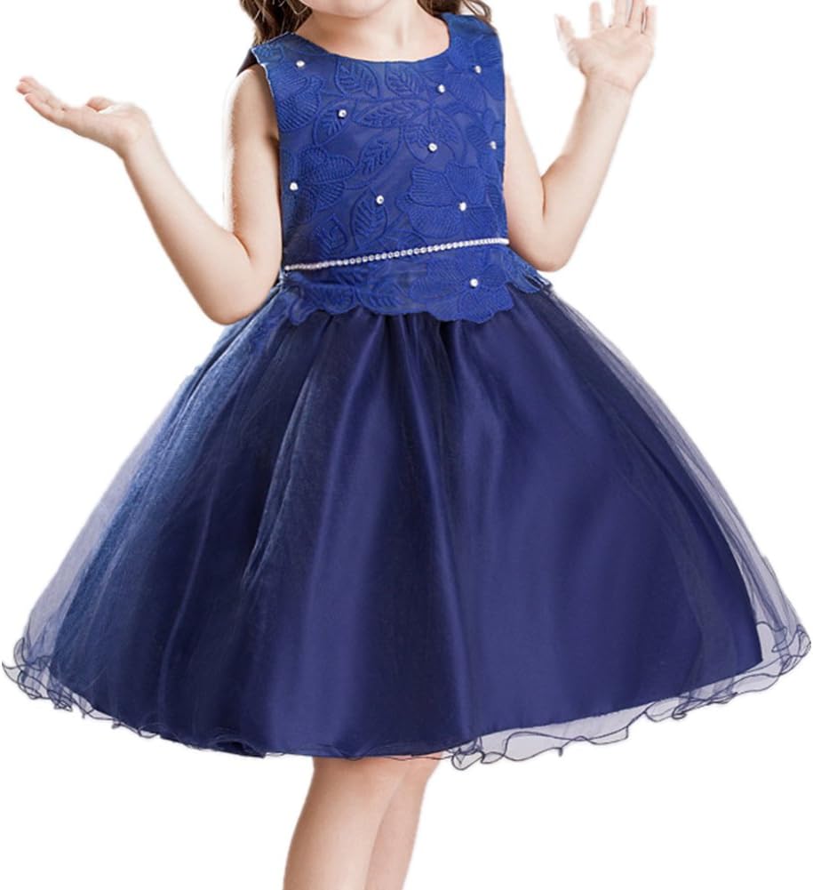 OushinyGirls' Rhinestones Bodice Dress Princess Costume 5 Colors for 2-10