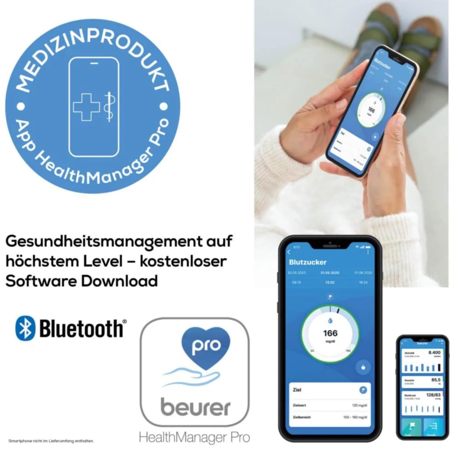 Beurer Medical GL 49 (mg/dL) Blutzuckermessgerät-Set