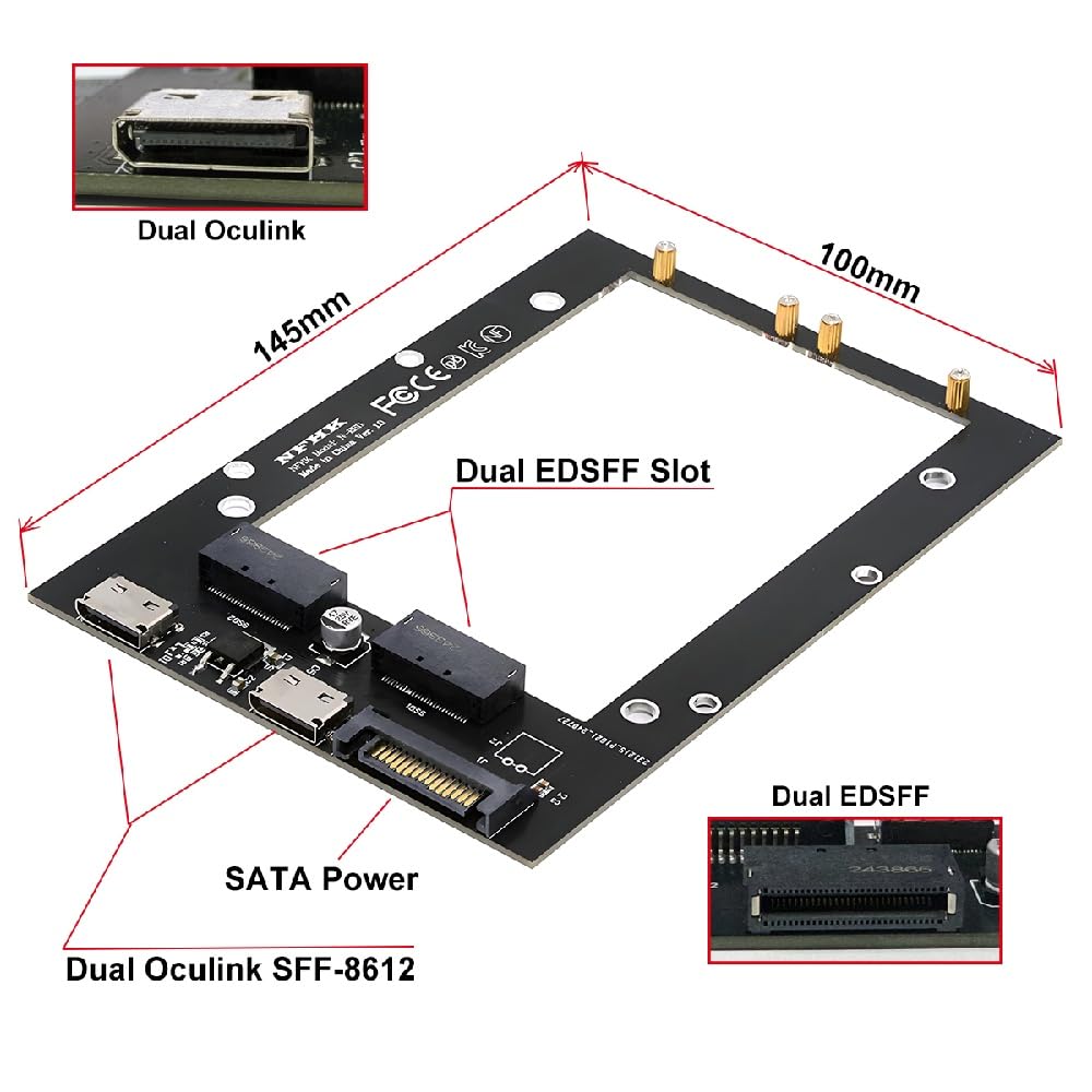 Amazon.com: cablecc Dual SFF-8612 Oculink PCI-e 4X Host to Dual