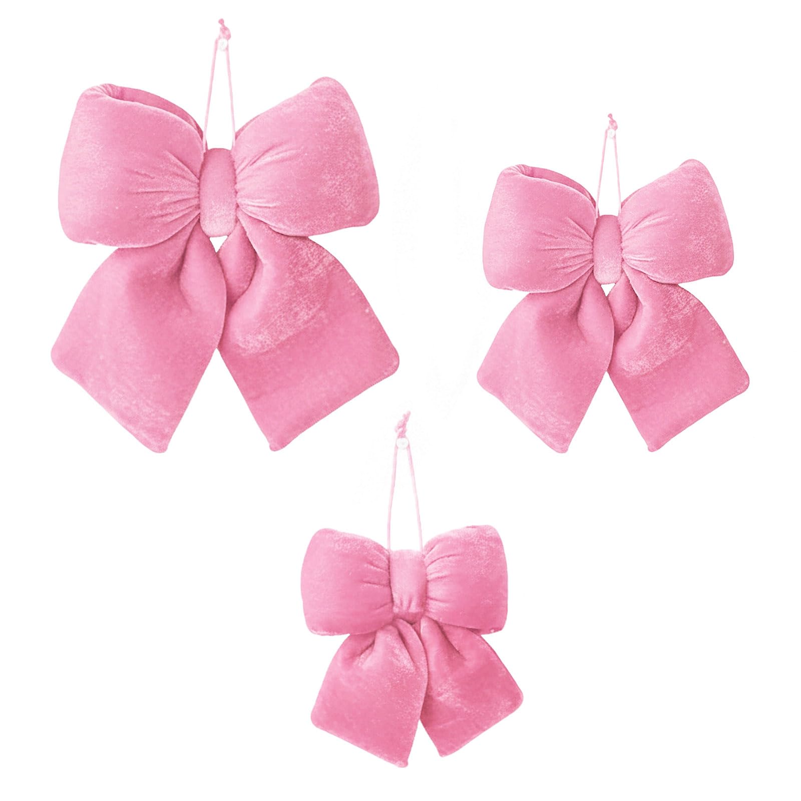 Velvets Hanging Bow Decoration for Holiday Parties Bowknot Accent Elegant Velvets Bow Ornament for Valentine Day