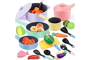 GILOBABY Play Kitchen Accessories, Pretend Play Kitchen