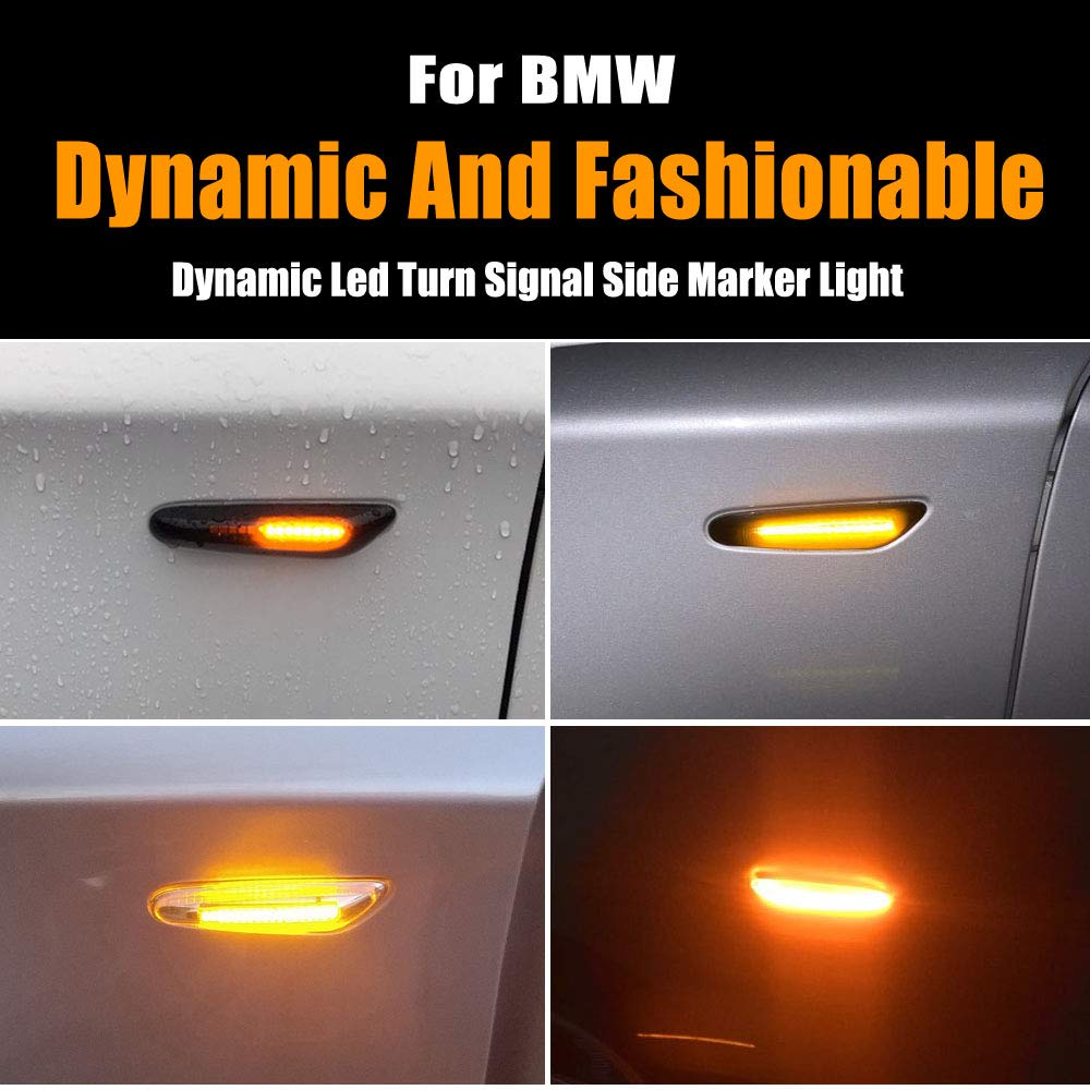Clignotants Latéraux Dynamiques Fumée Pour BMW Série 1/3/5/X1/X3 - Compatible E46, E90, E60, E83, E84 - 5