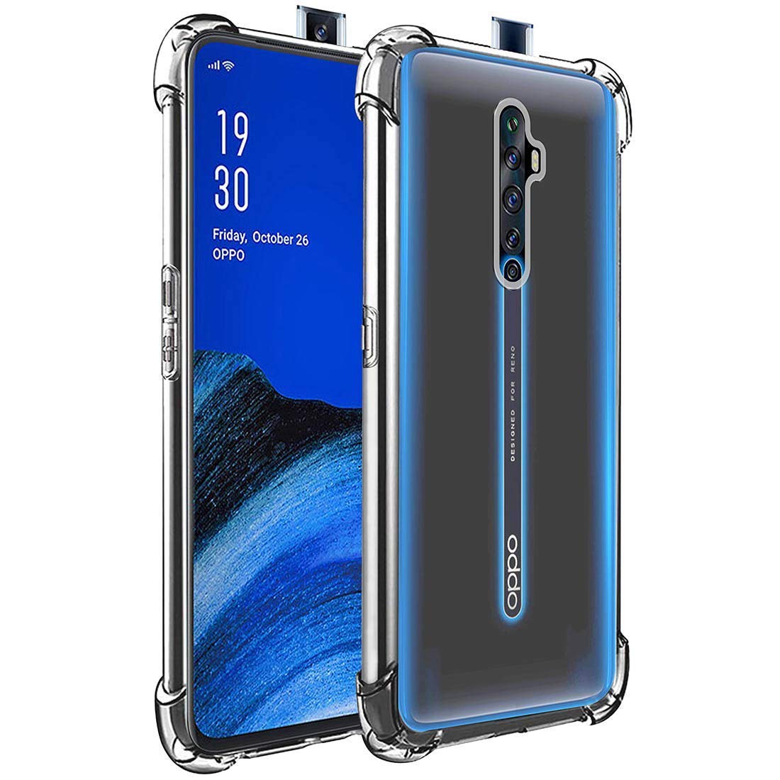 Lustree Exclusive Silicone Shockproof Slim Bumper Back Cover with Anti Dust Plugs for Oppo Reno 2Z (Transparent) (B07ZRS2N9L) Amazon Price History, Amazon Price Tracker