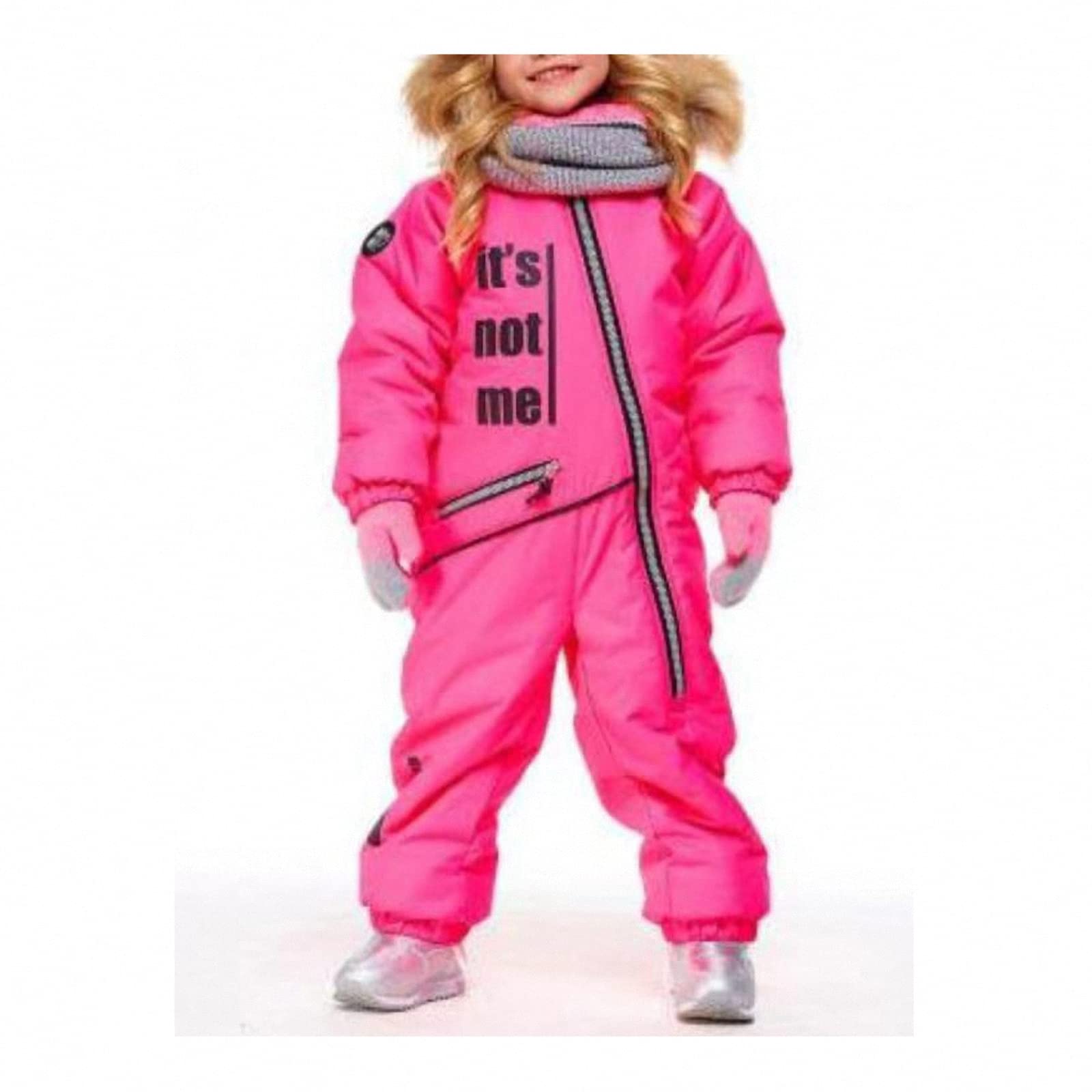 Tute da Sci Stampate in Un Unico Pezzo Bambino,Giacca Giubbino Sci Snowboard Esterni in Stile Americano,Soft Shell Snowsuit Cotone Cappotto Neve Invernali Ragazzi/Ragazze