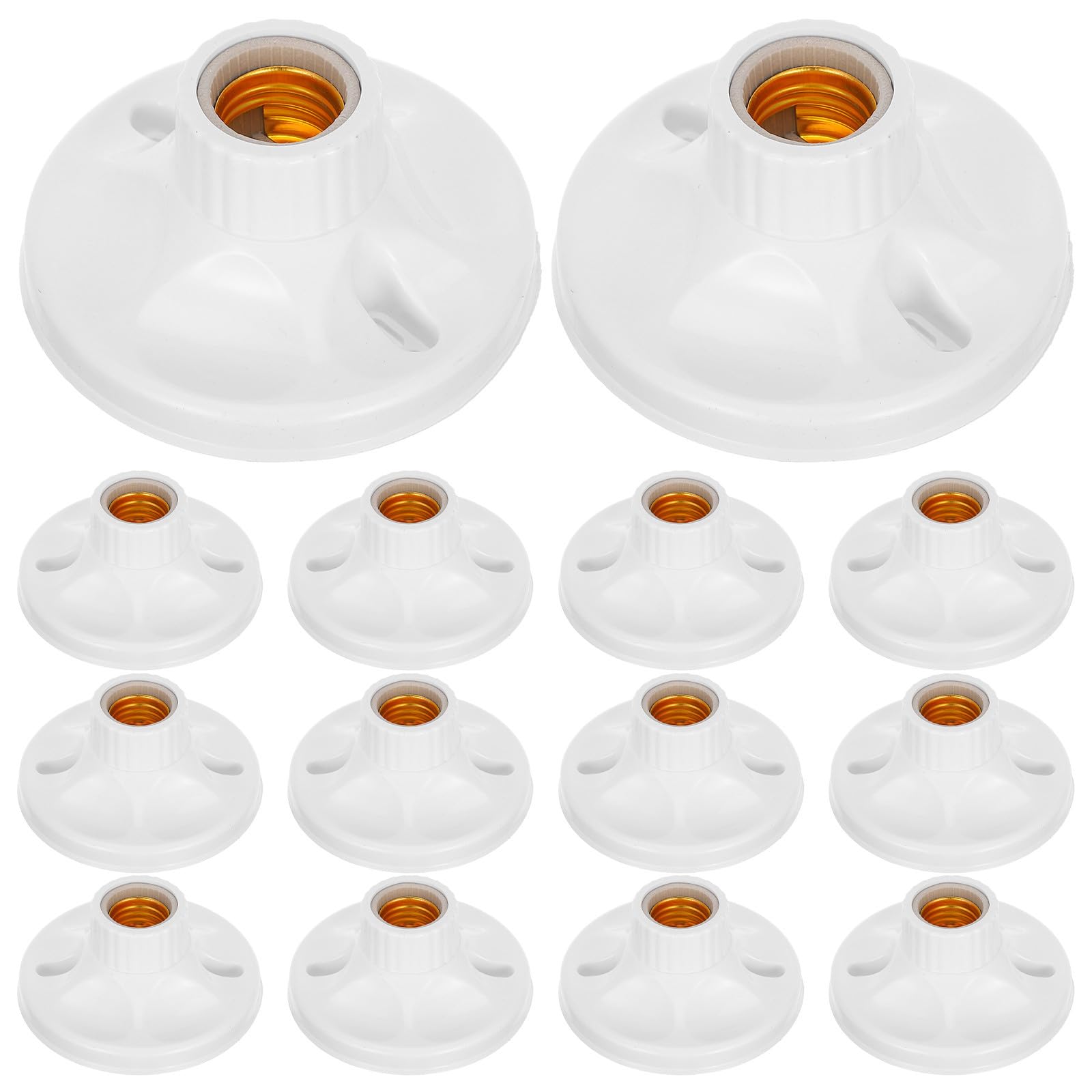 Zerodeko Base de Portalámparas E27 de 24 Piezas Diseño Reforzado, Material de Cobre y Cerámica, Fácil Instalación para Aplicaciones Comerciales y Luminarias Decorativas