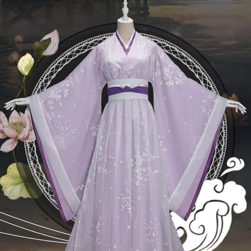 Chińska sukienka Hanfu, damski starożytny chiński zestaw Hanfu damski kostium cosplay sukienka Hanfu fioletowy strój