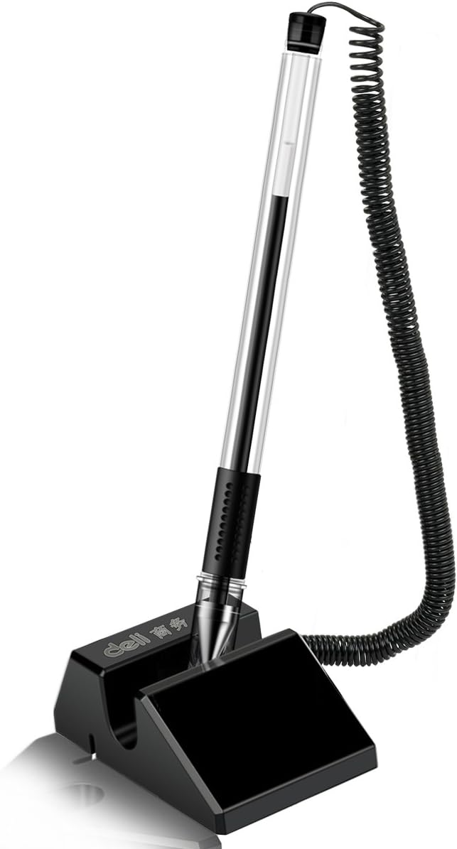 DELI Counter Pens, Reception Counter Pen, Secure Pen With Chain And