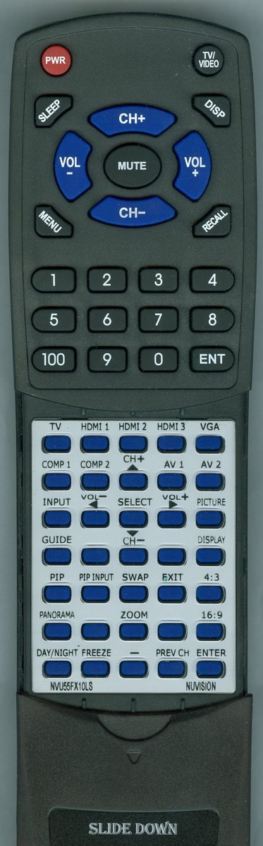 REDI REMOTE Replacement Control for NUVISION NVU55FX10LS, NVU55FX5LS