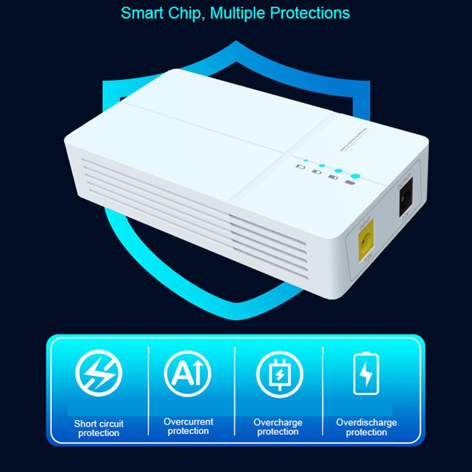 Capacità 7800mAh 12V 2A Gruppo di Continuità di Backup per Router Modem Wifi Router Accessori Elettrici Alimentazione Backup