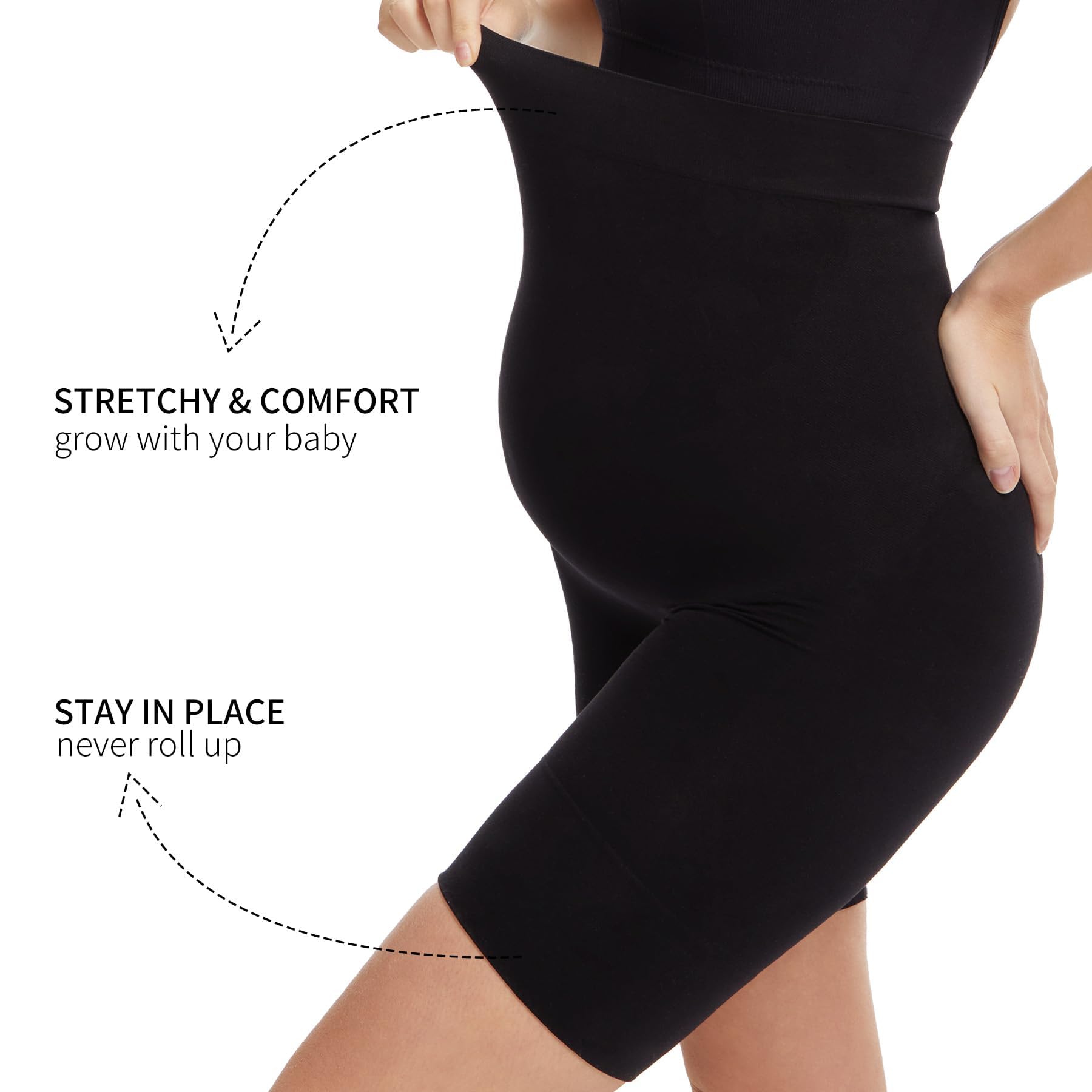 HBselect Culottes de maternité sans Coutures pour Femmes, sous-vêtements Sculptants, Culottes de maternité à Jambes Longues