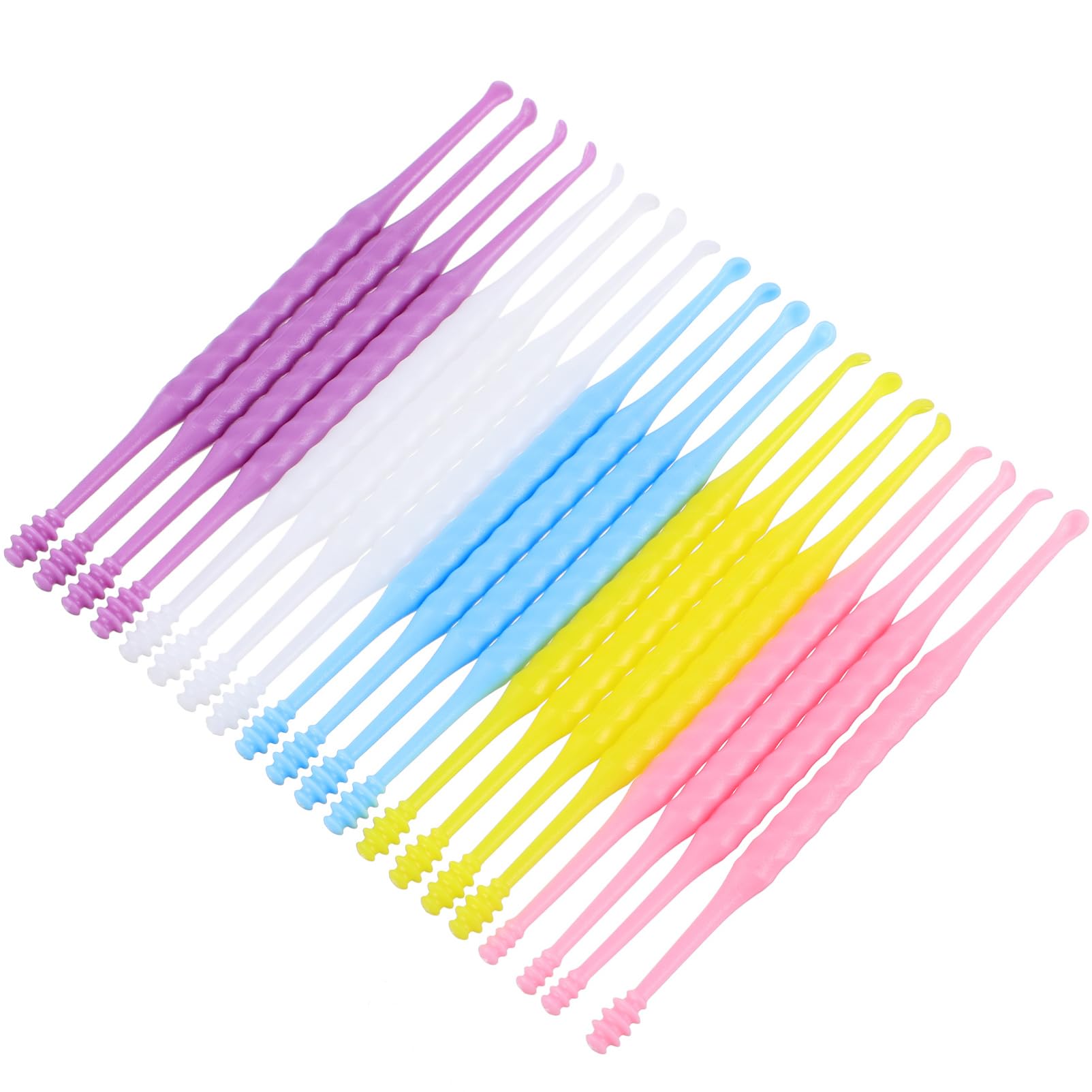 CALLARON 5 Series Limpiador De Cerumen Limpieza Limpiador De Orejas Herramienta De Limpiador De Oídos Removedor De Cerumen En Espiral Abdominales De Plastico 20 Piezas X 5