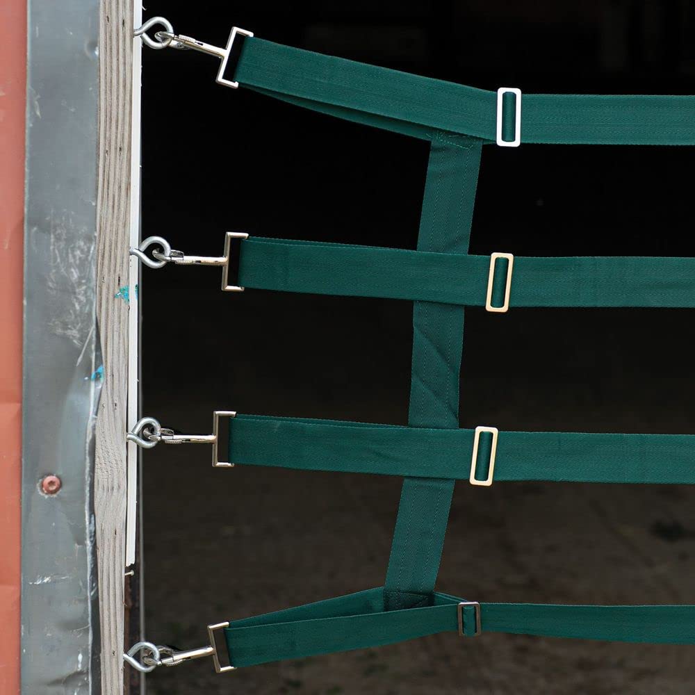 Dura-Tech Aisle Guard | Color Navy | Expands 10' to 12' | High Visibility Nylon Mesh | Promotes Maximum Airflow | Comes with Installation Kit Quality