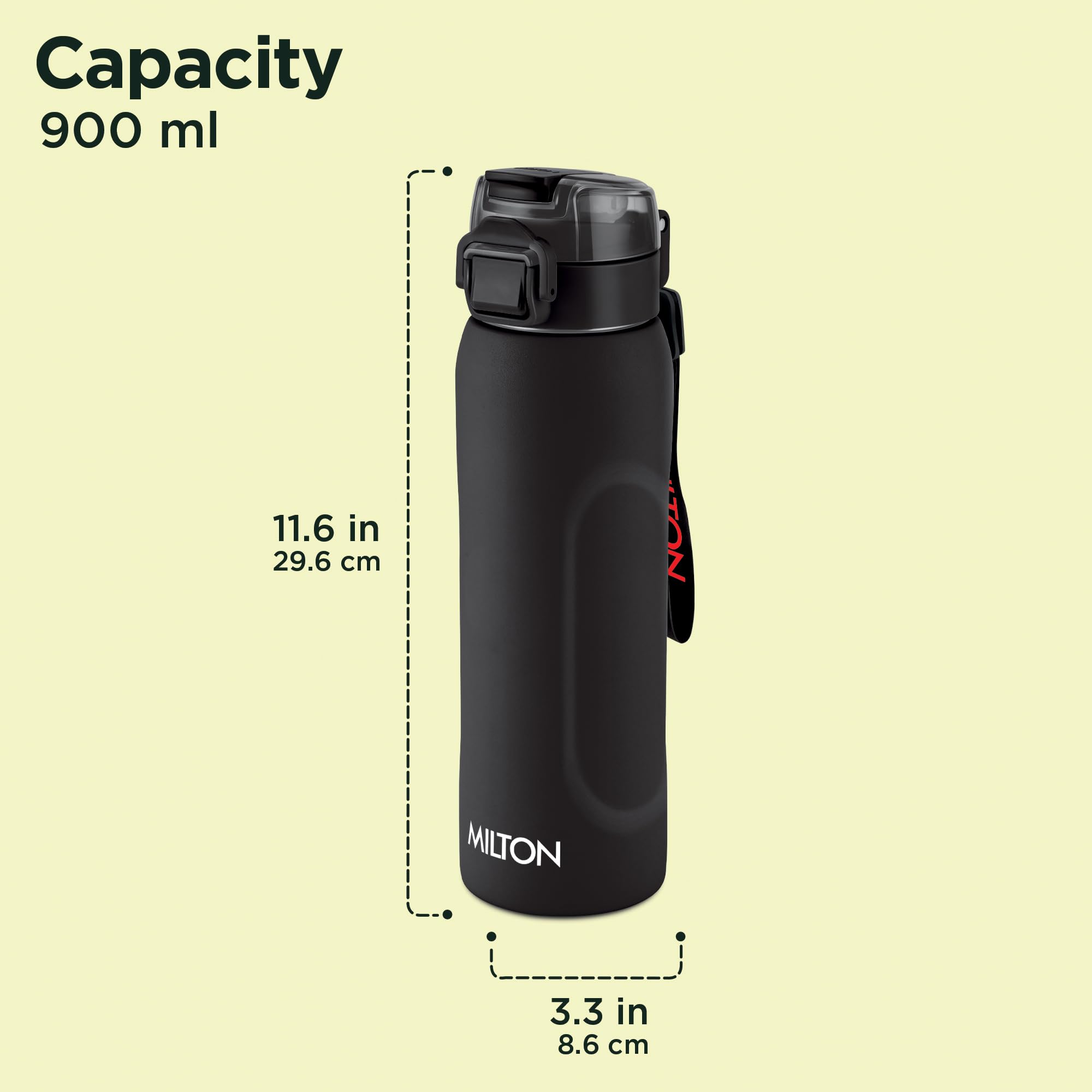 Milton Twiniq 900 Thermosteel Water Bottle - Hot & Cold -7