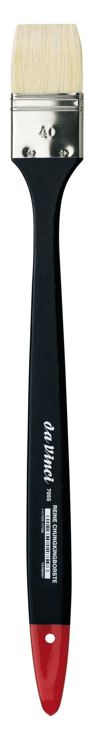 da Vinci Hog Bristle Series 7055 Maestro 2 Artist Paint Brush, Straight Edge Spalter with Red Handle, Size 40