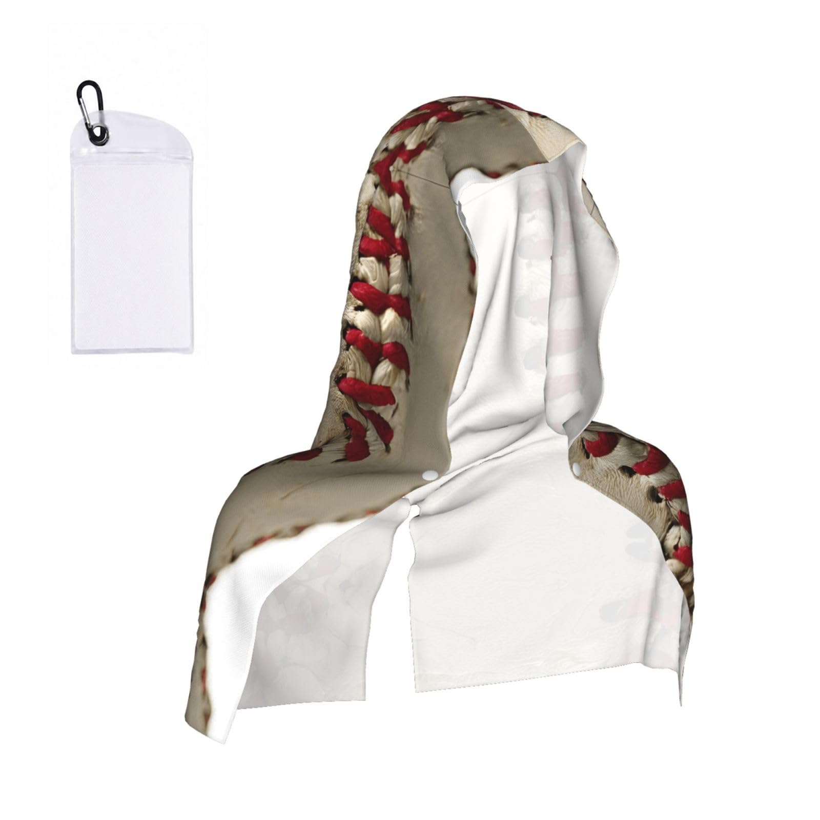 WXWJSHMGC Baseballs Print Cooling Hoodie Towel, Cooling Towels For Neck And Face Sun Protection Instant Cool Hoodie(Sport/Camping/Work Out/Hot Weather)