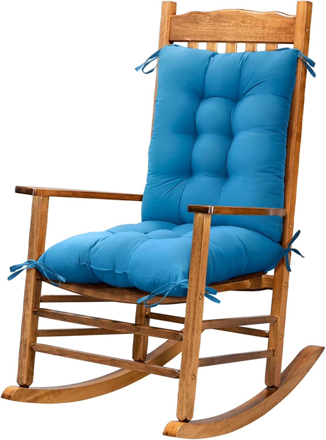 Indoor Outdoor Chair Cushion for Kitchen Patio Garden Porch Teal Tufted Cushion Pad for Lounger Recliner Wicker Chair Teal Medium Size