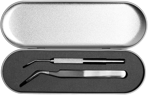 Miniatura 3 de Juego de herramientas de eliminación de garrapatas de platino, kit de pinzas para quitar garrapatas de acero inoxidable, funda protectora de metal,