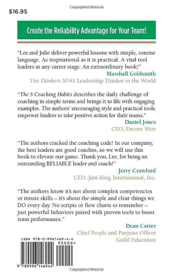 The 5 Coaching Habits of Excellent Leaders: How to Create The Reliability Advantage for Your Team - Image 2