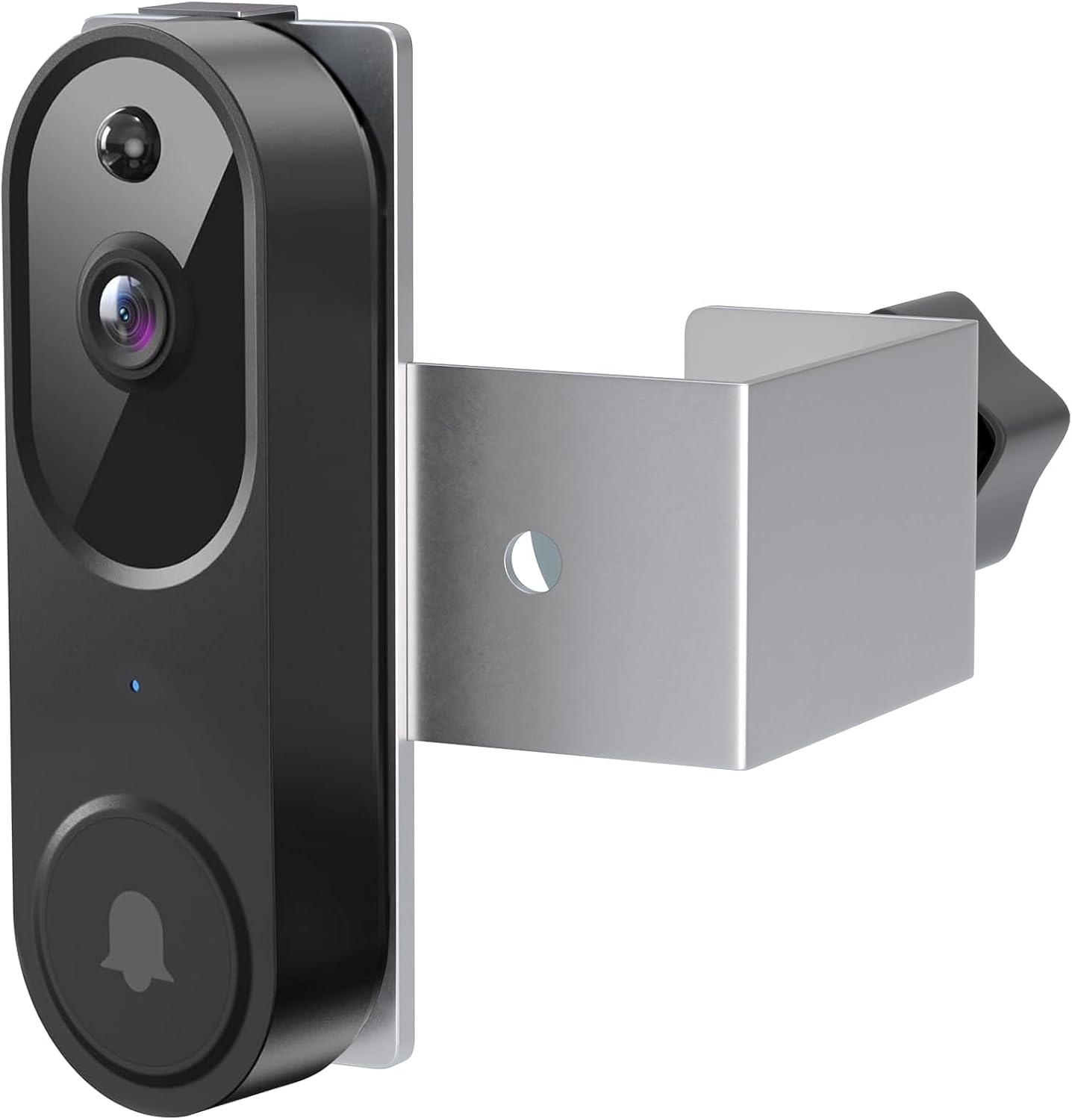 Anti-Theft Doorbell Camera Mount Compatible with Orbitell Video Doorbell, Anti-Blocks Motion Sensor, Adjustable Mounting Bracket for Arlo/Blink Doorbell (1st Gen/ 2nd Gen), No Drilling - Silver