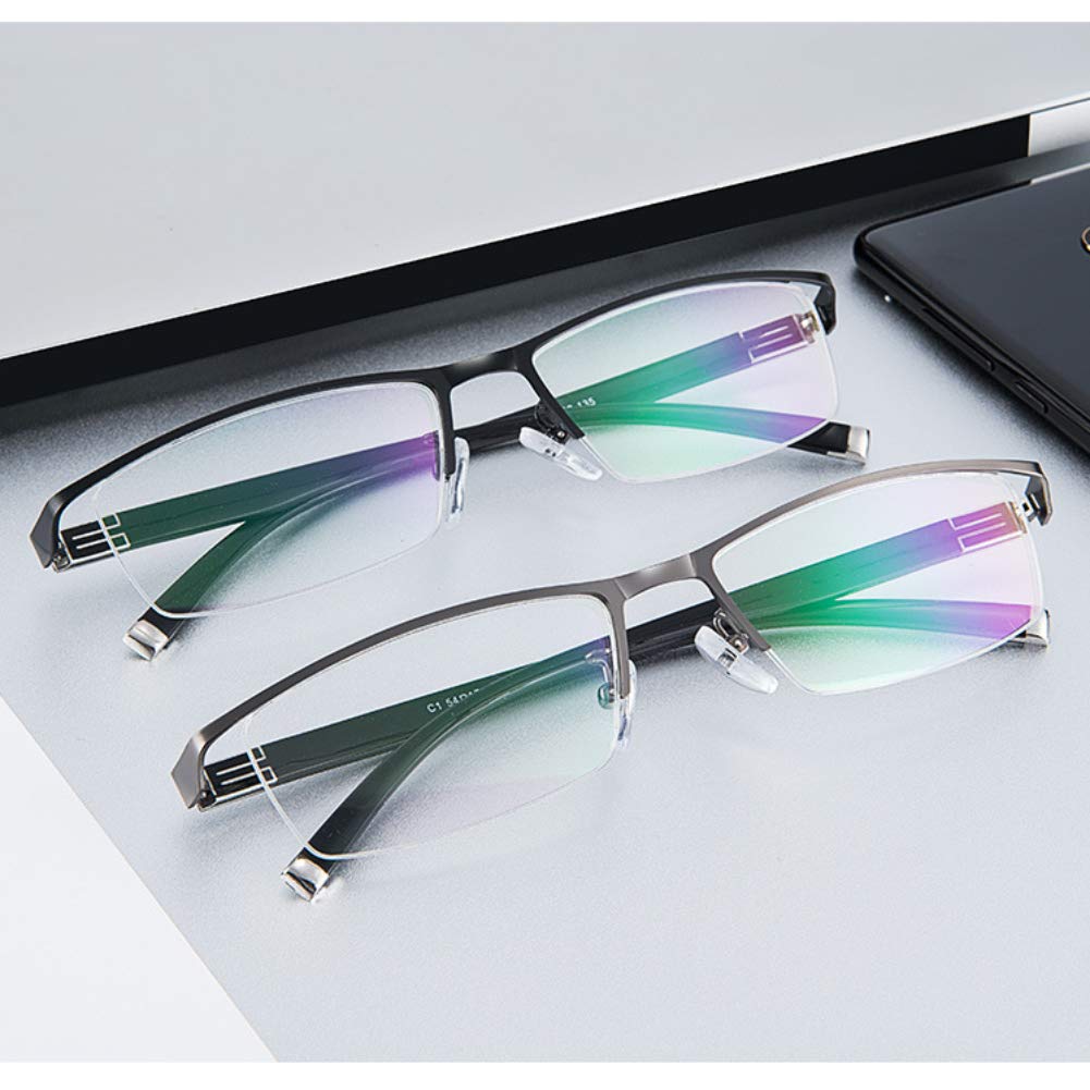 Progresivas de Enfoque Múltiple Gafas de Lectura con Armazón Ligero Rectangular De Alta Definición Lentes de Aumento Unisex para Hombres