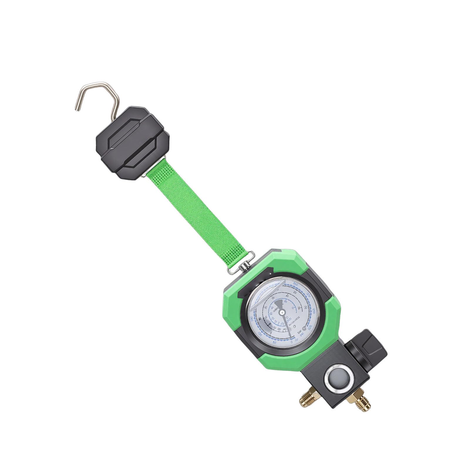 SEAFRONT HVAC Manometer Kältemitteldruckmesser 0-500 Psi for R410 R22 R32 | Metall-/Kunststoffgehäuse, , 1500 MAh , LED-Licht, 90° Aufhängebügel