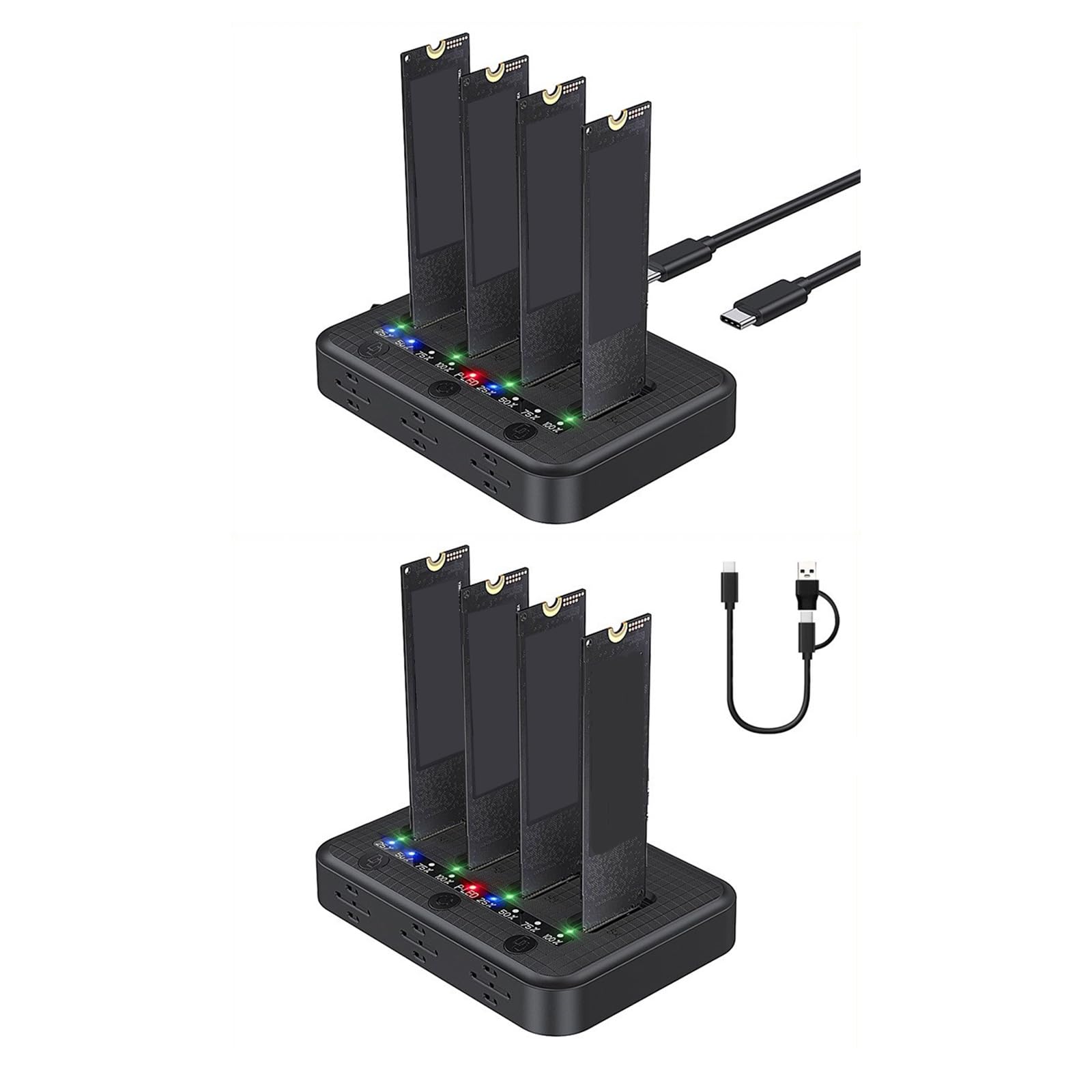 Dock di memoria SSD a 4 slot di tipo C con display luce frontale, 10