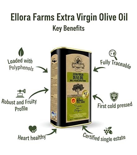 Miniatura 4 de Ellora Farms, Aceite de oliva virgen extra griego PDO, origen único, variedad única, aceite de oliva prensado en frío y rastreable, cosechado en