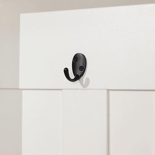 Miniatura 9 de Flash Furniture Árbol de pasillo de cachemira con banco, 3 ganchos individuales y 4 cubos de almacenamiento inferiores con estantes ajustables,