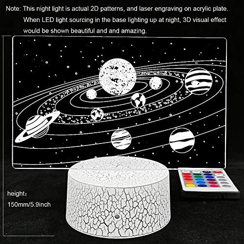 HYODREAM Solar System Night Light Universe Space Galaxy LED lamp for Kids Boys and Girls as Perfect Gifts on Birthdays or Holidays