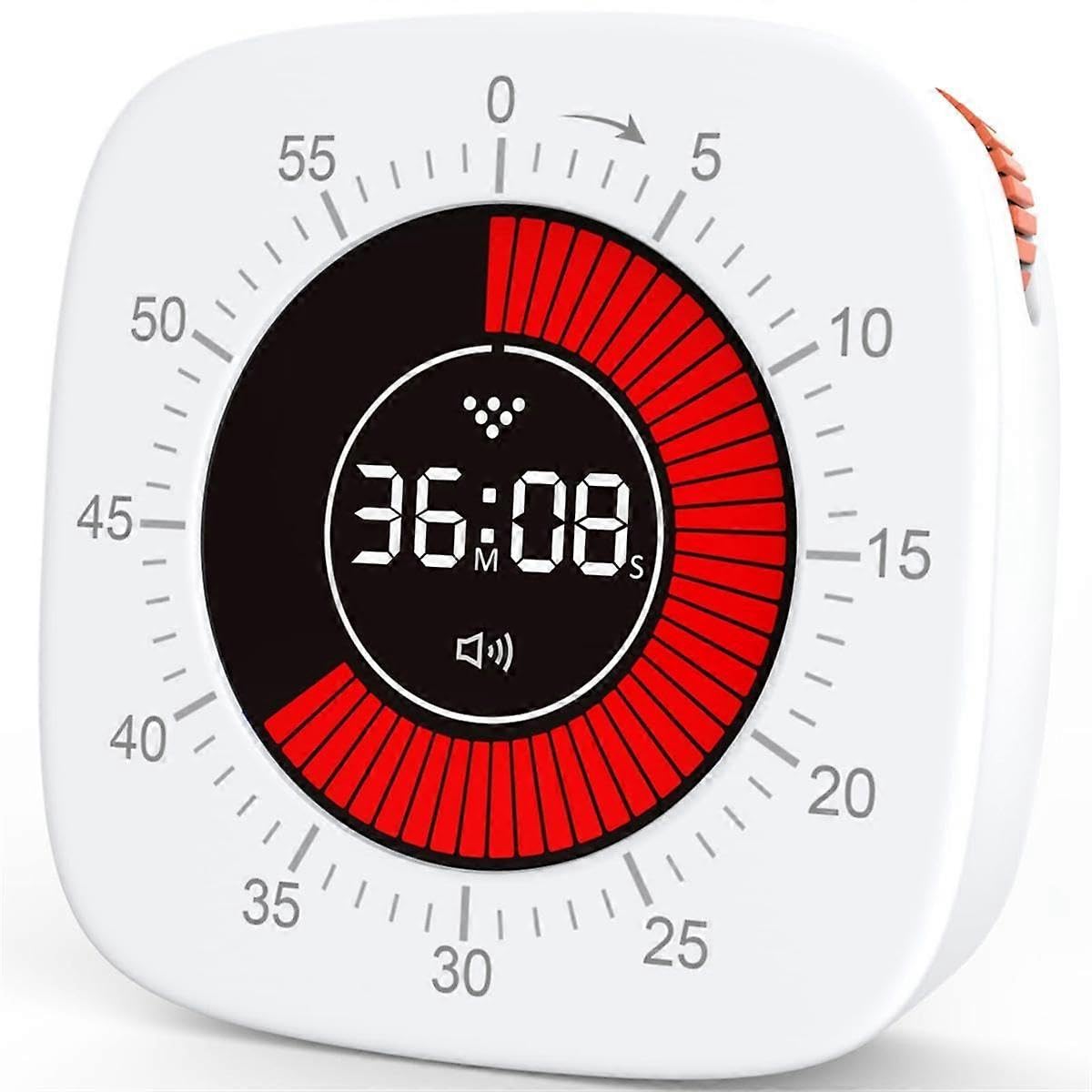 JOYHAPPST Visual Timer for Kids,Digital Timer with 60-Minute Countdown, Silent Timer for Desk Timer Clock for