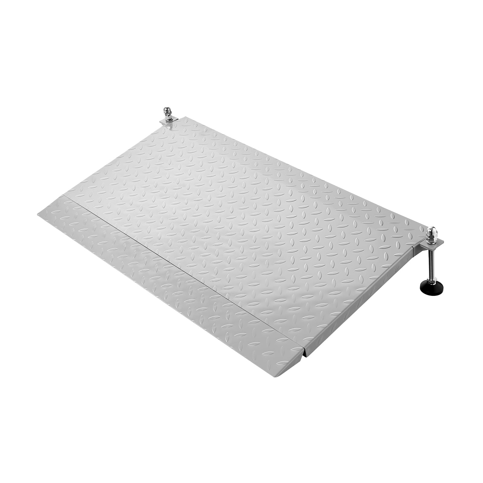 VEVOR Rampa di Soglia per Porte, 108 x 59 cm, Rampa per Sedia a Rotelle in Acciaio al Carbonio, Altezza Regolabile, Superficie Antiscivolo, Carico 453,6 kg, per Gradini, Porte e Carrelli