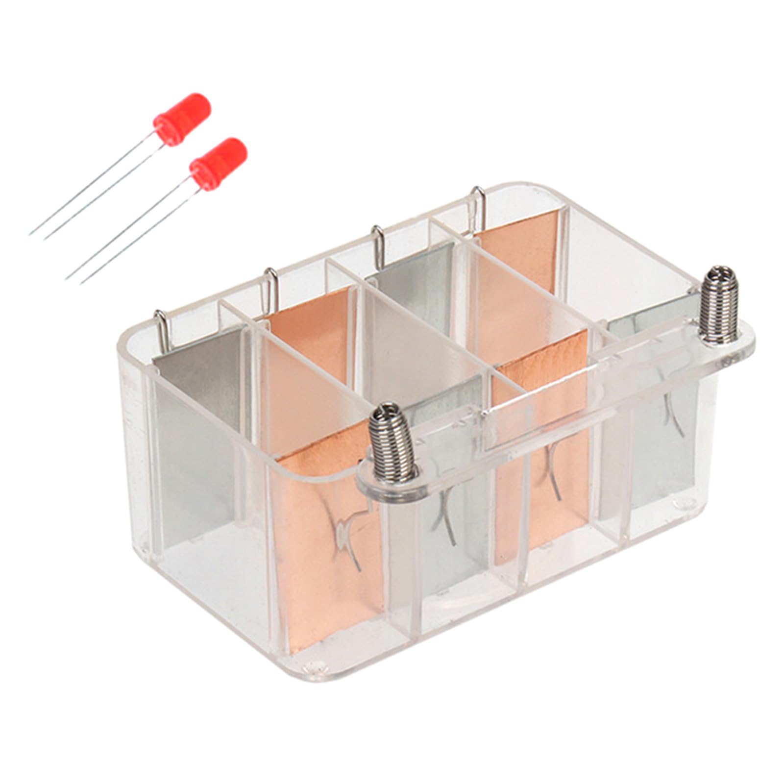 Maxtonser Educational Saltwater Battery Science Experiment Device for Classroom Labs Demonstrating Experiment on Power Generation