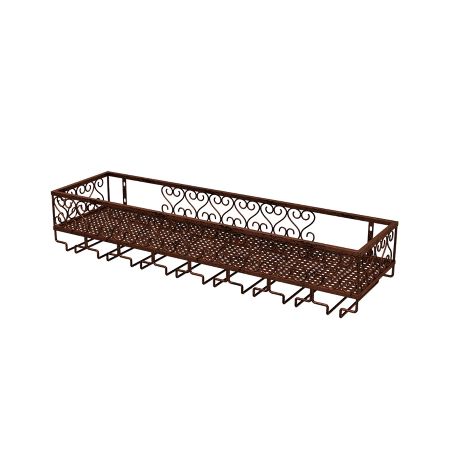 Support à vin mural avec porte-verre et présentoir bouteille d'alcool