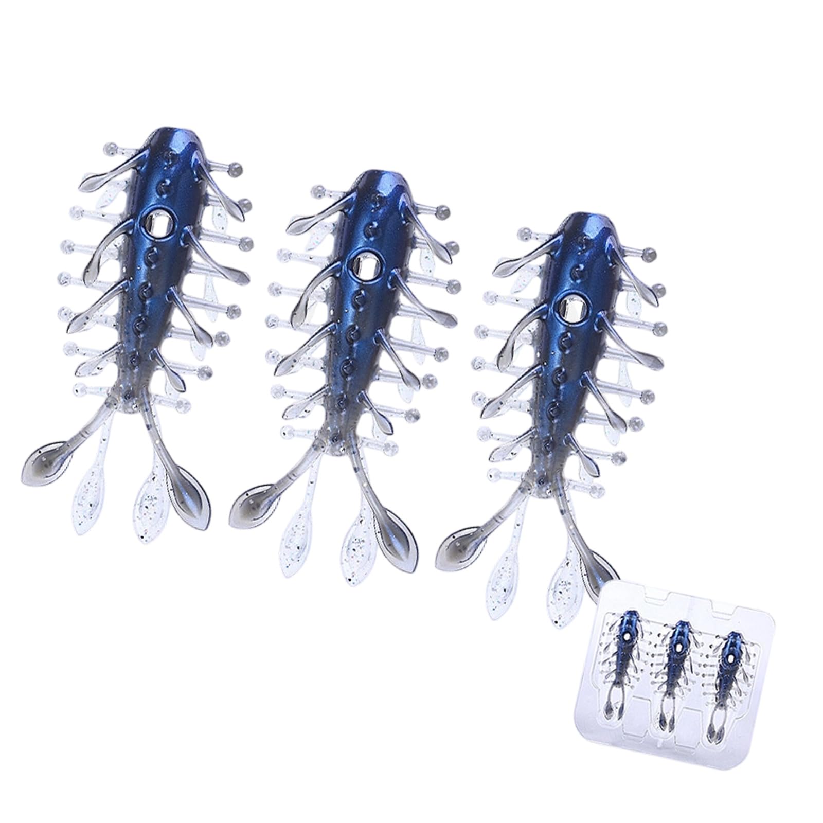 QIAOLIDA 3pack Floating Hollows Artificial Sea Cucumber Lures Durability Multicolor Fishing Lures for Freshwaters Fishing