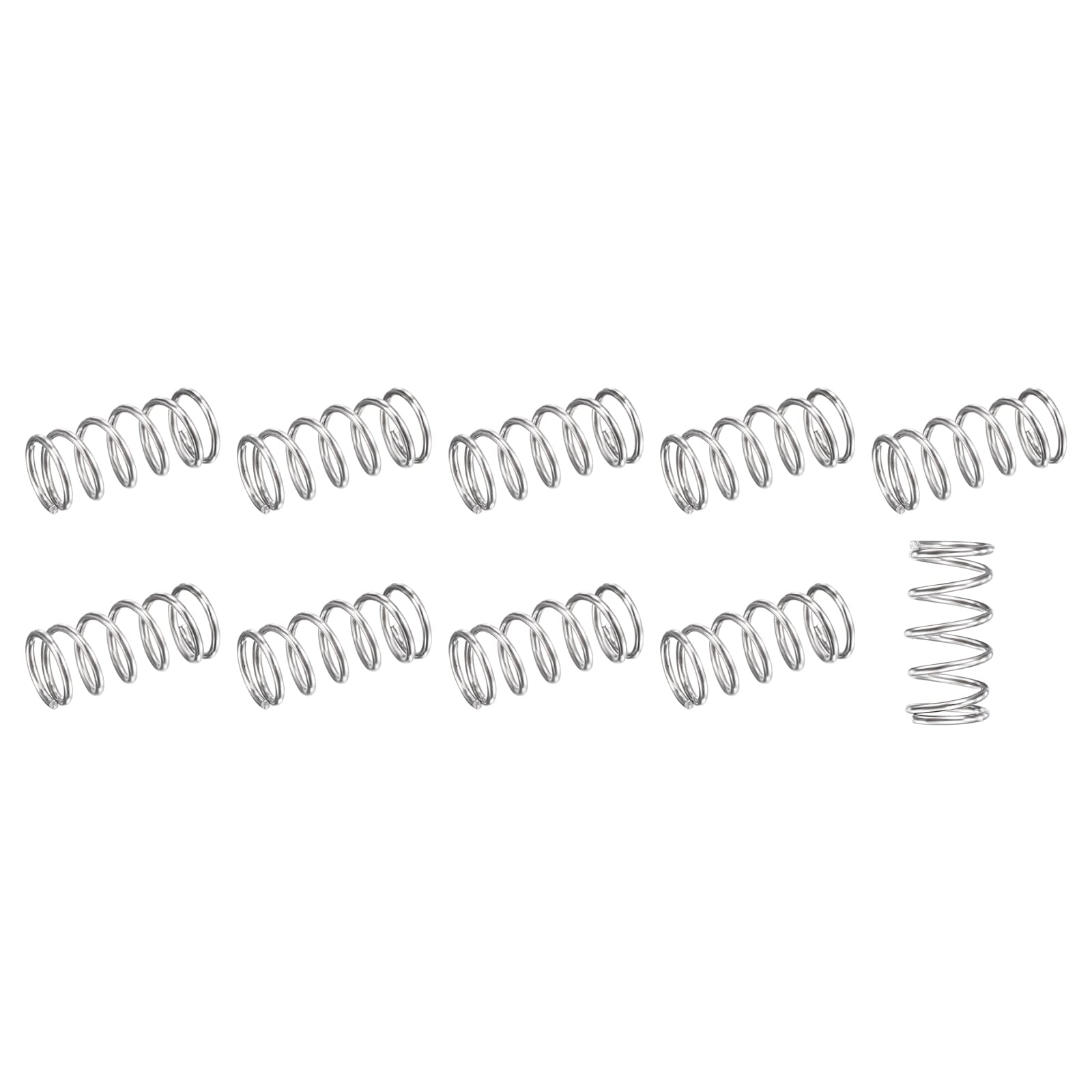 METALLIXITY Compression Springs (0.5x7mm OD,15mm Free Length) 20Pcs, 304 Stainless Steel Extension Spring - for Shop Home Repairs, DIY Projects, Silver Tone — Amazon image 13