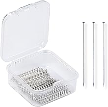 MagZen Insect Pins, 100 Pieces with Storage Box, Office Pins, Fine Pins, Sewing and Crafting, Durable (1.0 x 0.02 inches (26 x 0.6 mm)