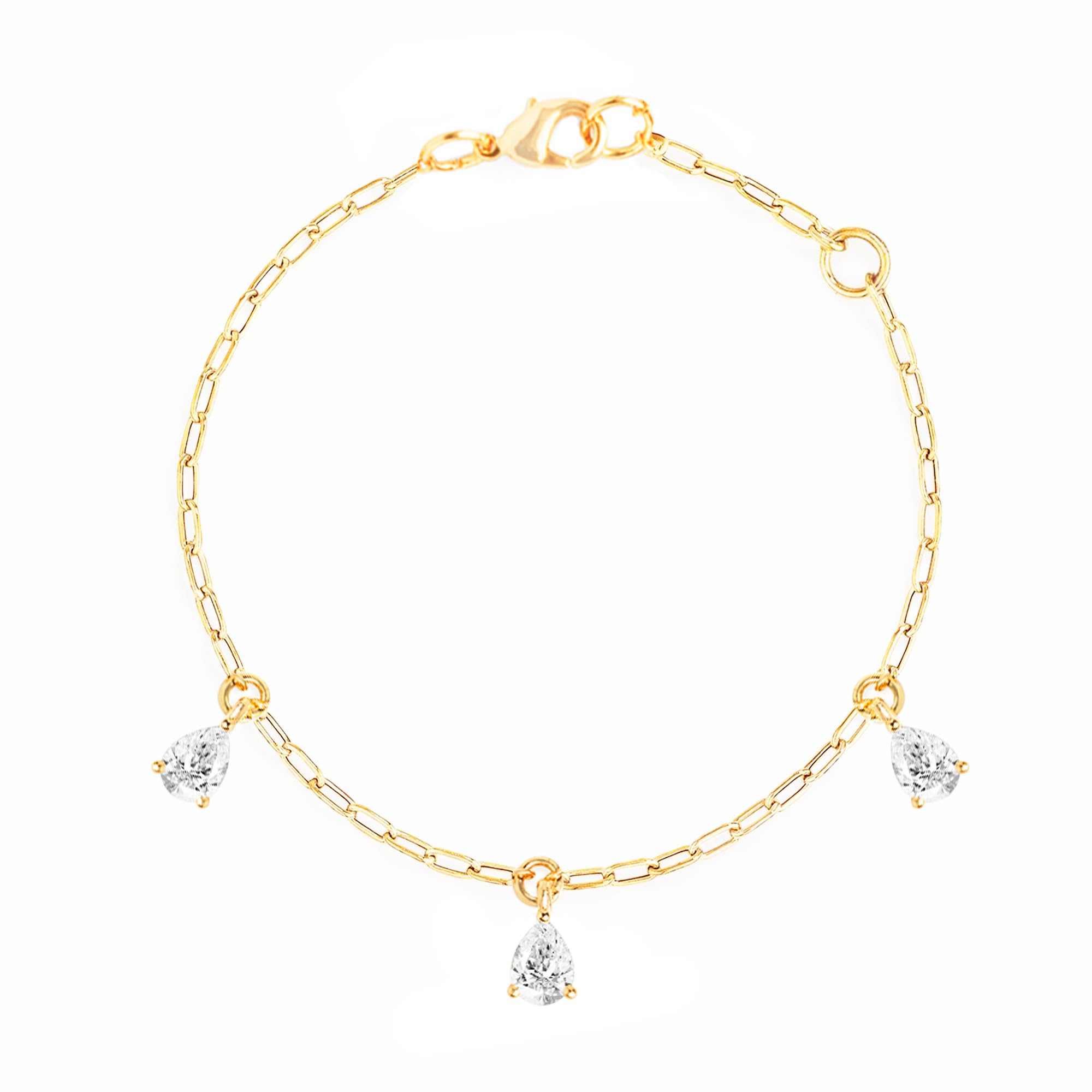 minutiae Fashion Anklet With Solitaire Crystal Diamonds Painjan Payal Leg Chain Foot Jewellery For Women and Girls-picture-9