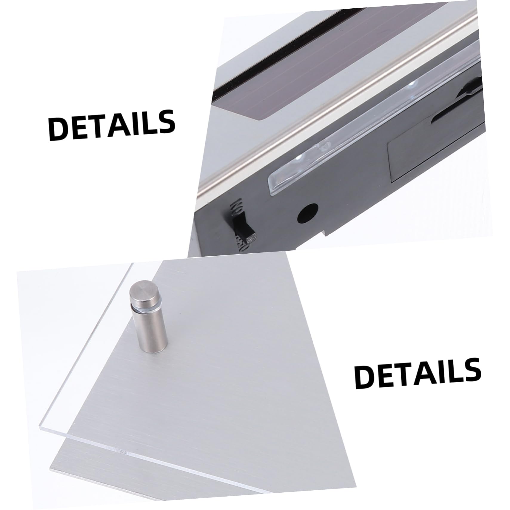 Lampada da Parete Solare con Numero Civico a Induzione Luminosa LED in Acciaio Inox Resistente per Esterni, Luce Casa con Ricarica Solare Ecologica, Facile Installazione