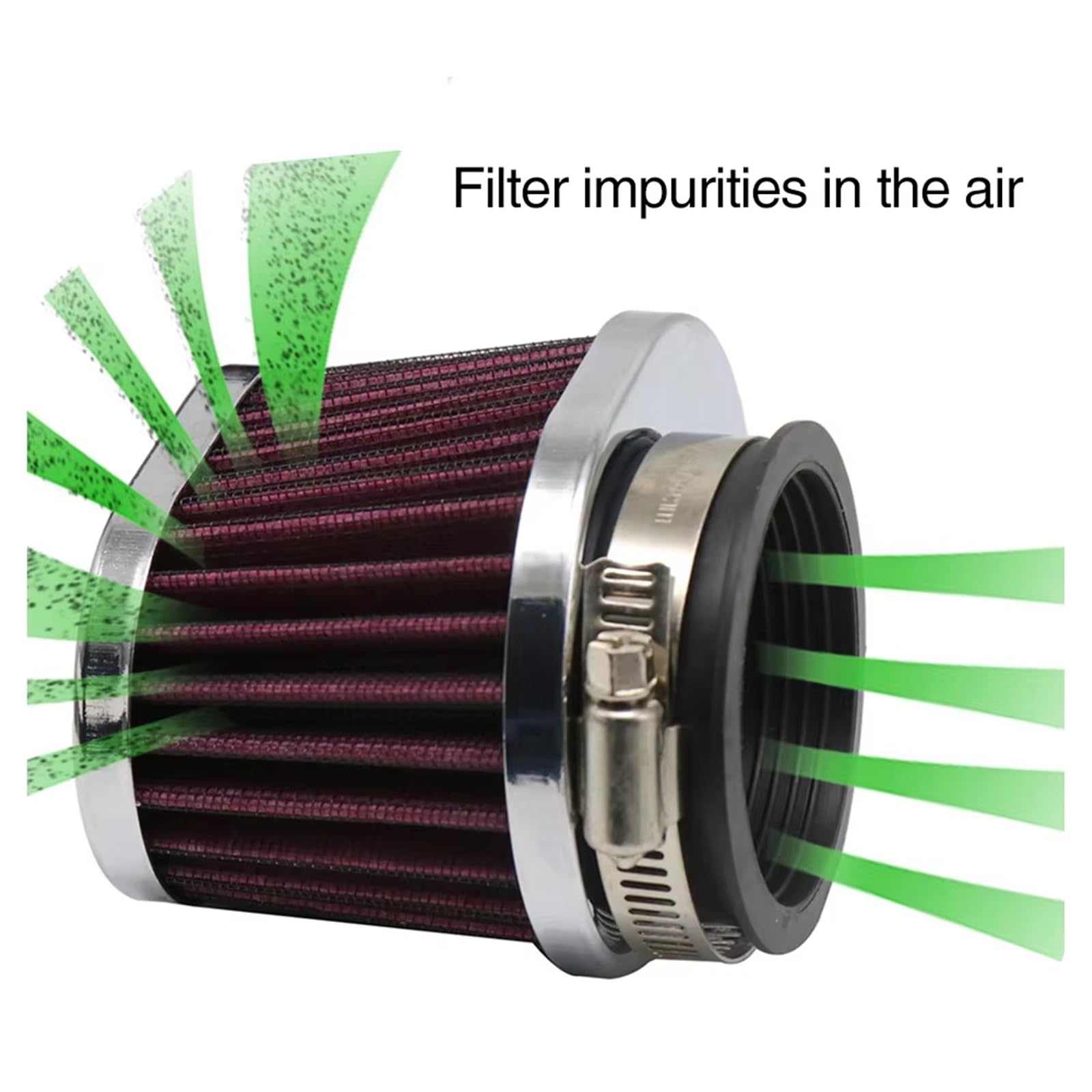 Filtro Aspirazione Aria Moto 38 mm 42 mm 45 mm 50 mm 55 mm | Filtro aria moto da 60 mm, filtro aspirazione aria sportiva per auto da corsa(45mm)