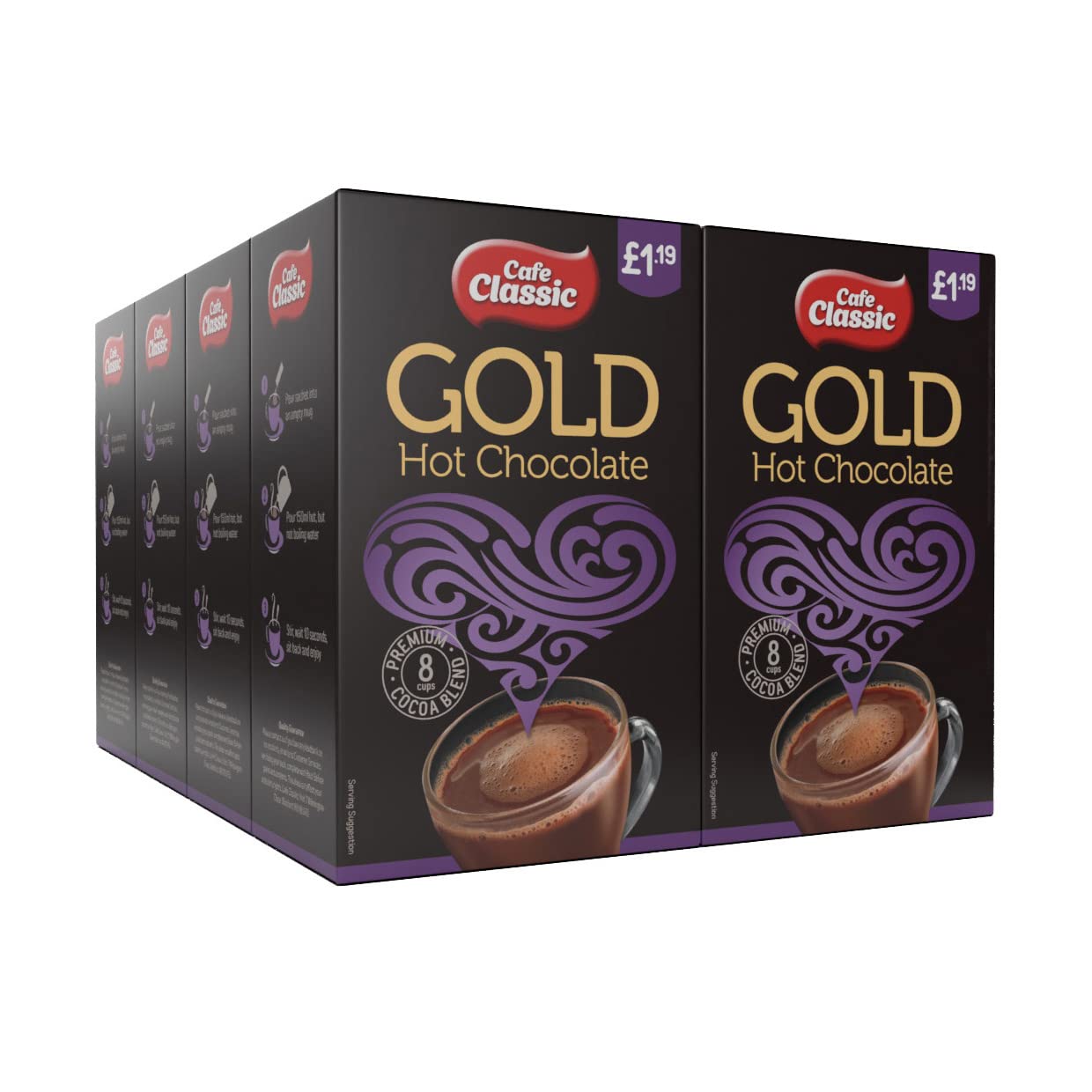 Instant Hot Chocolate 64 sachets (Case of 8 x 8 sachets)