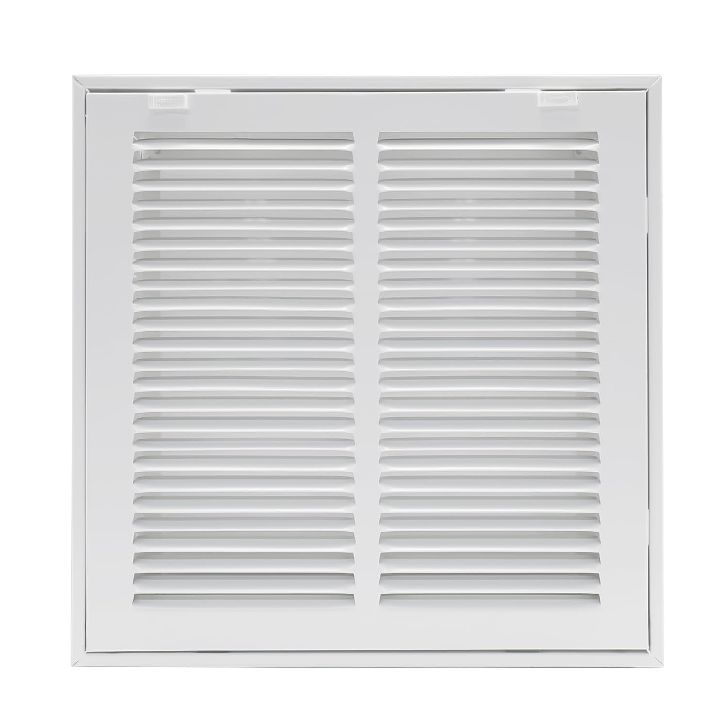 12"W x 12"H [Duct Opening Size] Steel Return Air Filter Grille - Removable Face/Door for 1 inch Filters -HVAC Vent Cover Grill - White [Outer Dimensions: 14 5/8"W X 14 5/8"H]