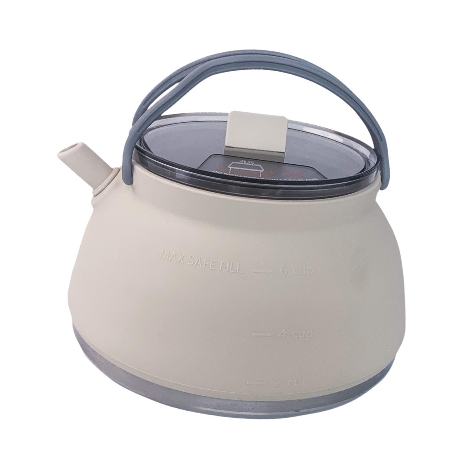 Bollitore pieghevole premium Bollitore, Cachi chiaro, 18.2x10.5 cm | Caratteristiche Leggero Portatile Eccellente per il divertimento all'aperto da viaggio all'aperto da campeggio Caffettiera