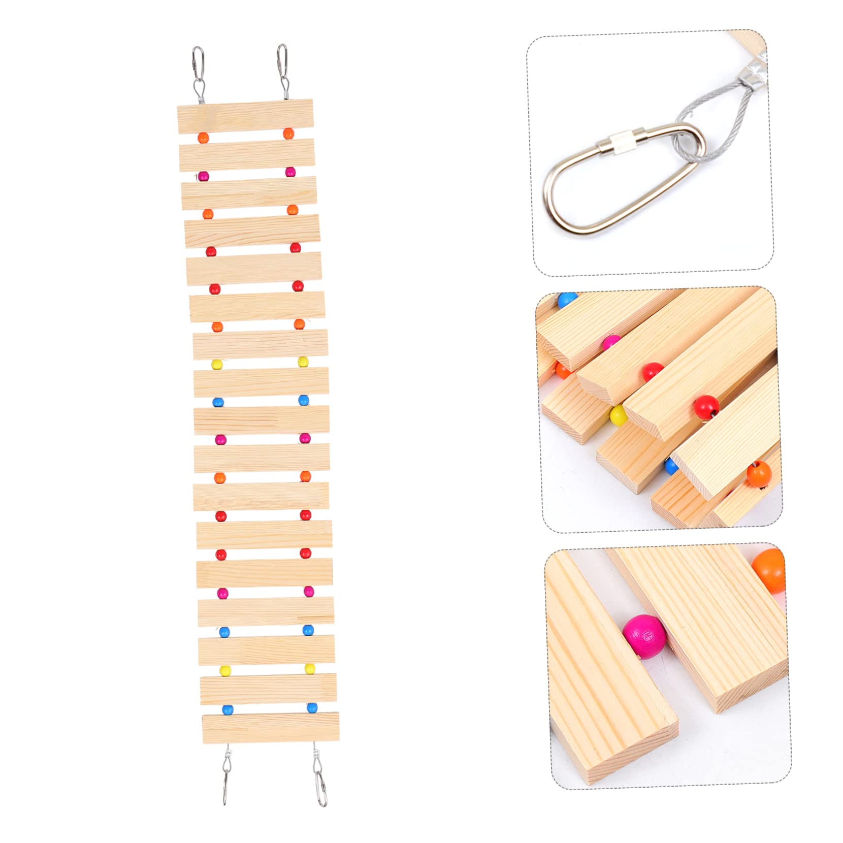 Mipcase Juguetes para Gallineros Percha para Pollos de Madera Escalera de Juguete para Aves de Corral Soporte para Gallinas
