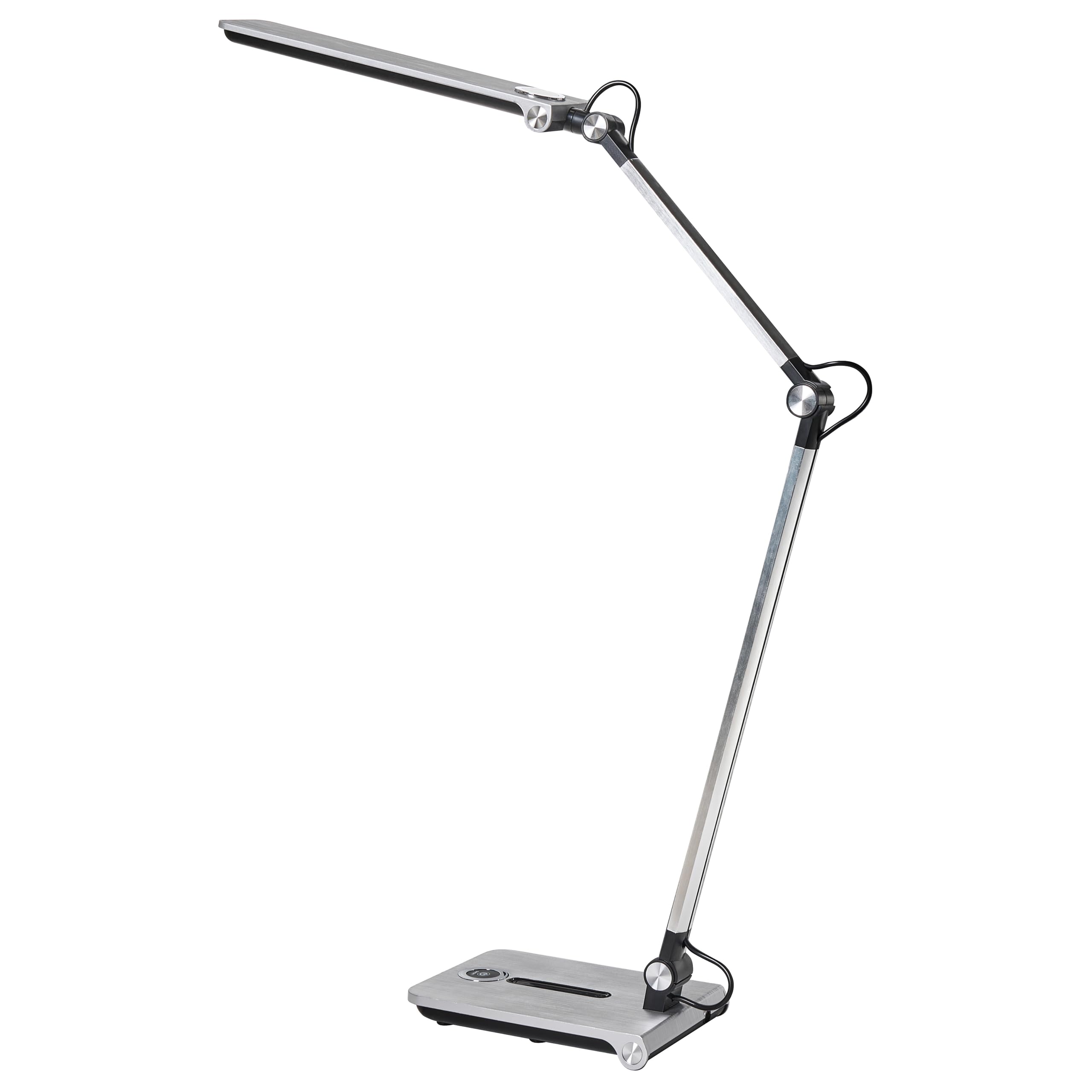 Beliani Schreibtischlampe LED silber verstellbar dimmbar modern für Homeoffice Aquila