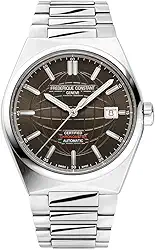 Relógio masculino suíço automático Highlife COSC de aço inoxidável prateado com pulseira e pulseira de borracha marrom adicional, estilo: FC-303C3NH6B