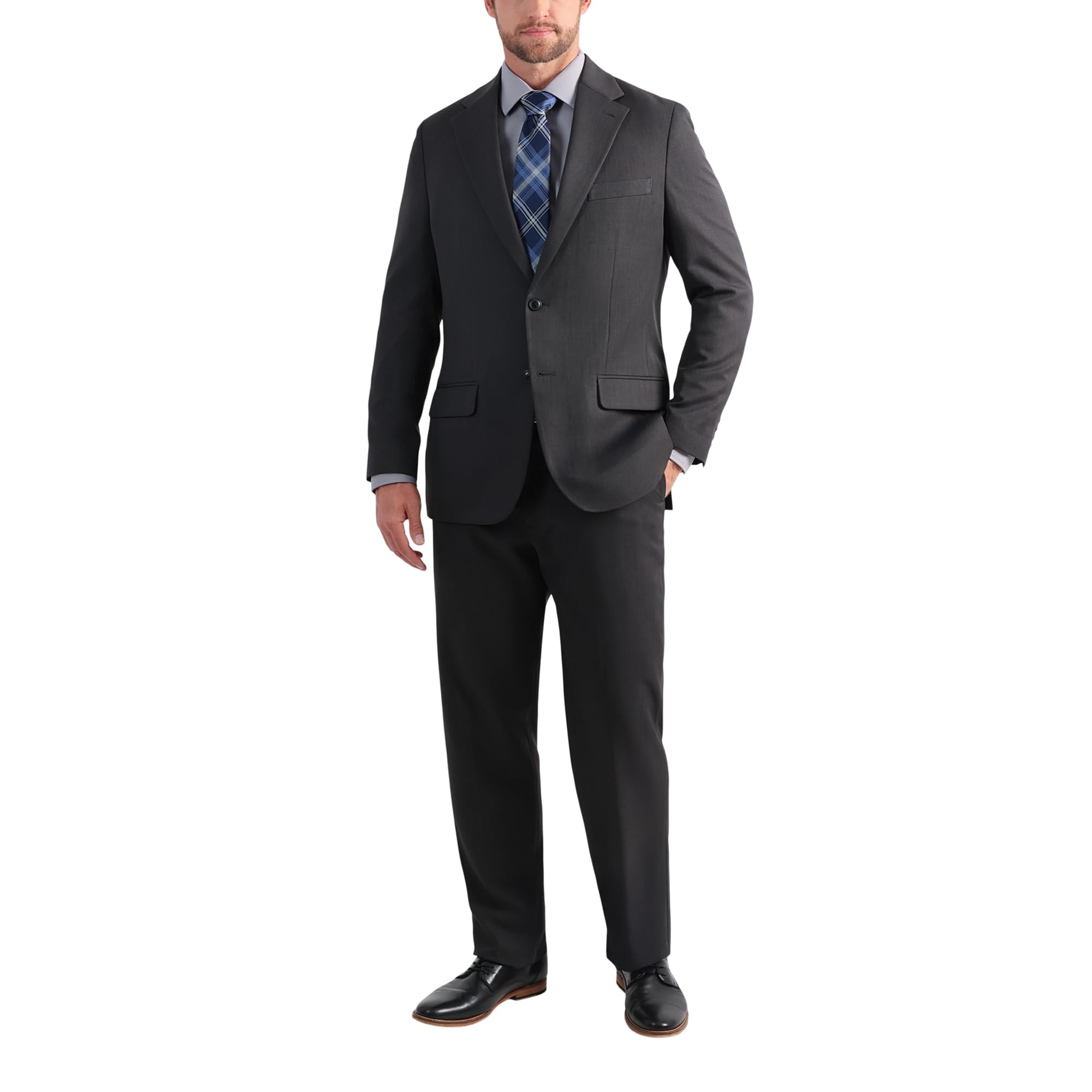 Haggar Smart Wash Premium Stretch Classic Fit Solid Suit Separa - Pantaloni E Giacche Giacca Elegante da Lavoro Uomo