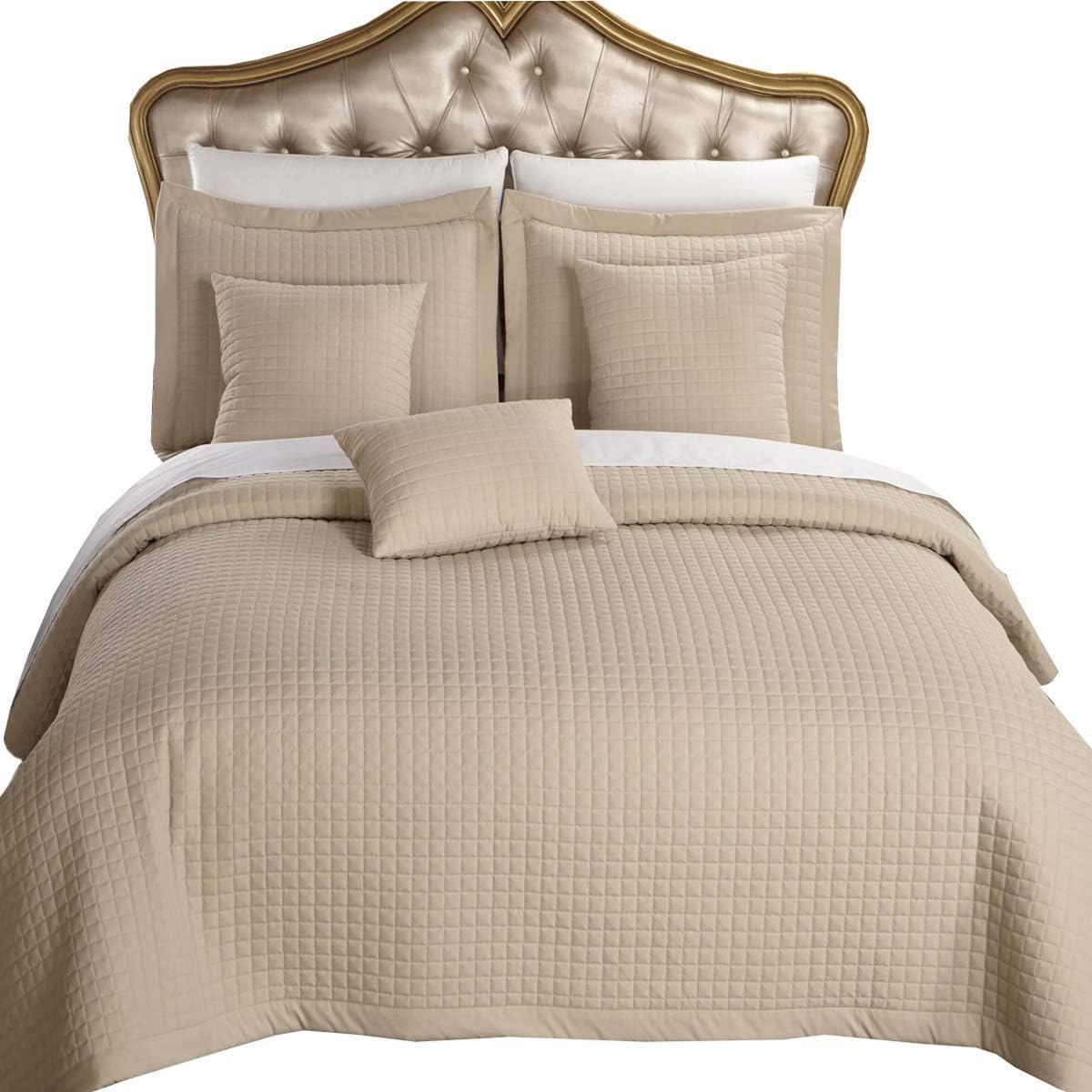 Royal Hotel Bedding Checkered Style Soft and Plush Coverlet