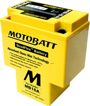 DB Electrical MB16A Battery Compatible With/Replacement For Motobatt 17.5, Shadow Spirit 1985-1997, Vt1100C2 A.C.E. 1995-1999, Vt750C 1983, Vt700C 1984-1985, T 1100Cc 1998-2000 HYB16AA HYB16A-AB