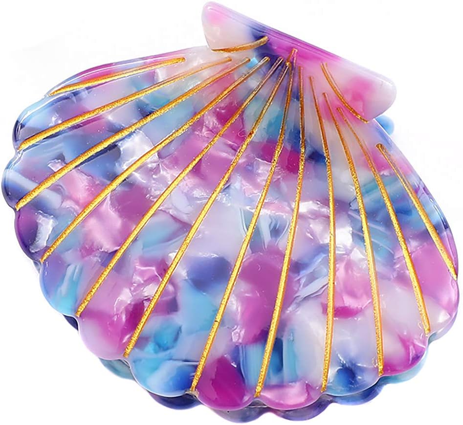 Women Acetate Shell Hair Claw Clip Hair Clamp Fashion Hairpin Accessories for Half Updos (Purple), 70 count (Pack of 1)